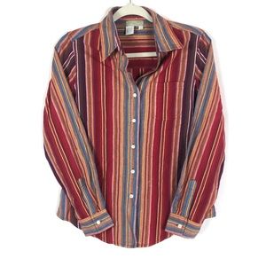 Vintage 100% cotton linen button up size Small